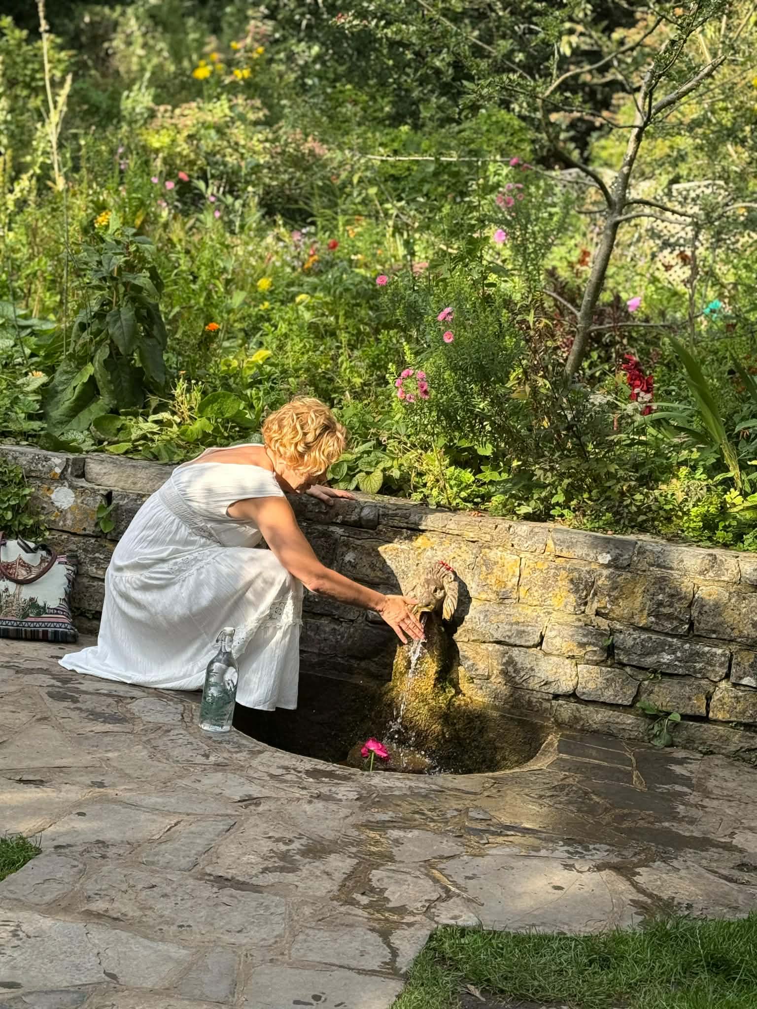 Janet at a sacred healing garden